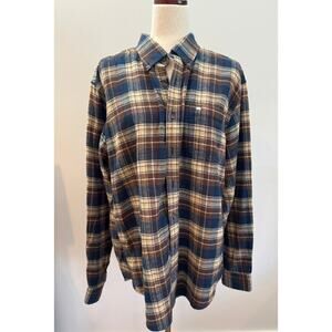 MENS Southern Shirt Cotton Club LS Button Down Flannel Size Large
